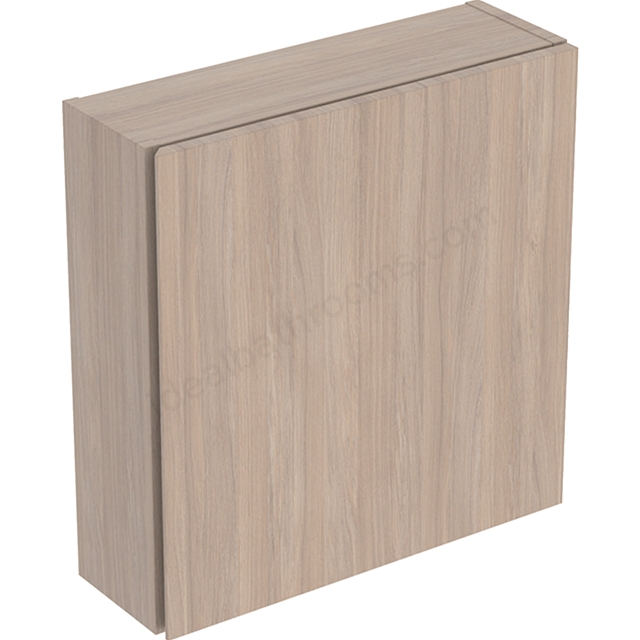 Geberit iCon Square High-Level Cabinet 1 Door 450mm  Oak/Wood-Texture
