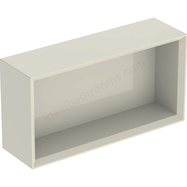 Geberit iCon Rectangular Wall Box 450mm   Sand-Grey/High Gloss