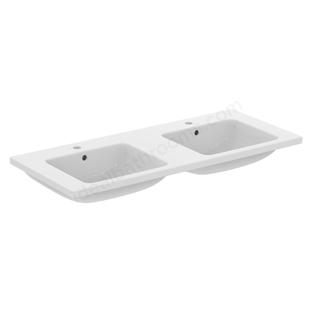 Ideal Standard i.Life B 1210mm x 515mm 2 Tap Hole Double Vanity Basin - White