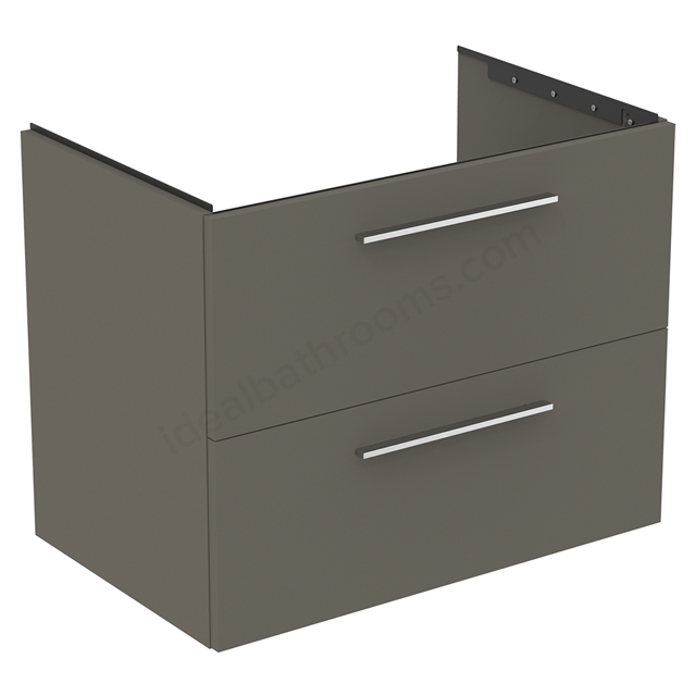 Ideal Standard i.Life B 800mm 2 Drawer Vanity Unit - Matt Quartz Grey