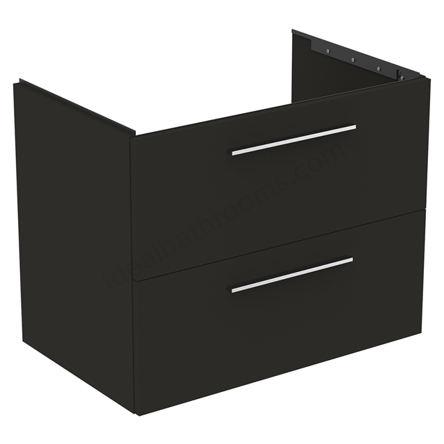 Ideal Standard i.Life B 800mm 2 Drawer Vanity Unit - Matt Carbon Grey