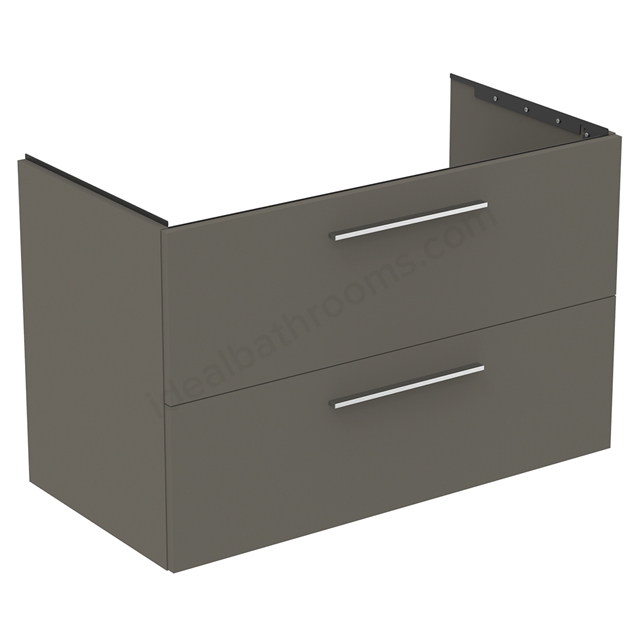 Ideal Standard i.Life B 1000mm 2 Drawer Vanity Unit - Matt Quartz Grey