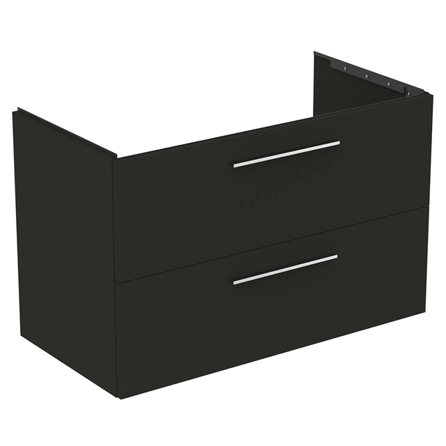 Ideal Standard i.Life B 1000mm 2 Drawer Vanity Unit - Matt Carbon Grey