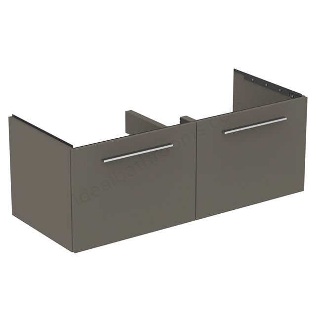 Ideal Standard i.Life B 1200mm 2 Drawer Vanity Unit - Matt Quartz Grey