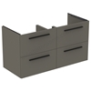 Ideal Standard i.Life B 1200mm 4 Drawer Vanity Unit - Matt Quartz Grey