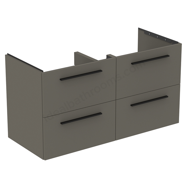 Ideal Standard i.Life B 1200mm 4 Drawer Vanity Unit - Matt Quartz Grey