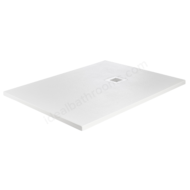 Just Trays Natural Stone 1600mm x 1000mm Shower Tray - Flamborough White