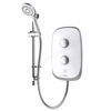 Aqualisa eVolve 9.5kW Electric Shower w/ Adjustable Head - White/Satin Silver