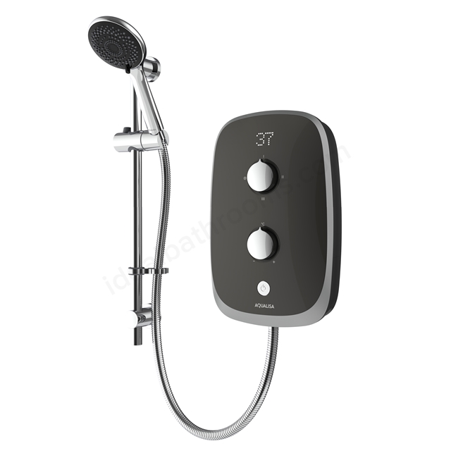 Aqualisa eVolve 8.5kW Electric Shower w/ Adjustable Head - Grey/Satin Silver