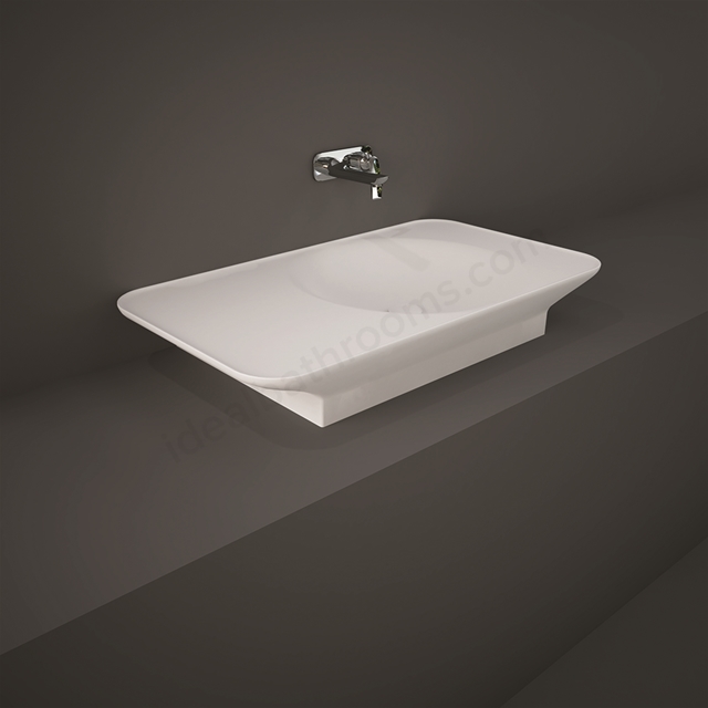 RAK Ceramics Valet Right Ledge 920mm x 505mm 0 Tap Hole Wall Hung & Countertop Basin - Matt White