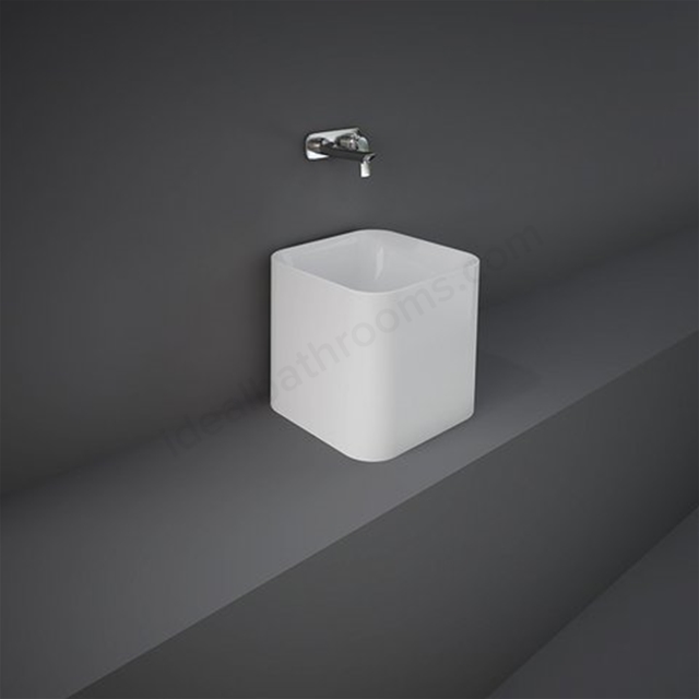RAK Ceramics Petit Square 360mm x 360mm Countertop Basin - Gloss White