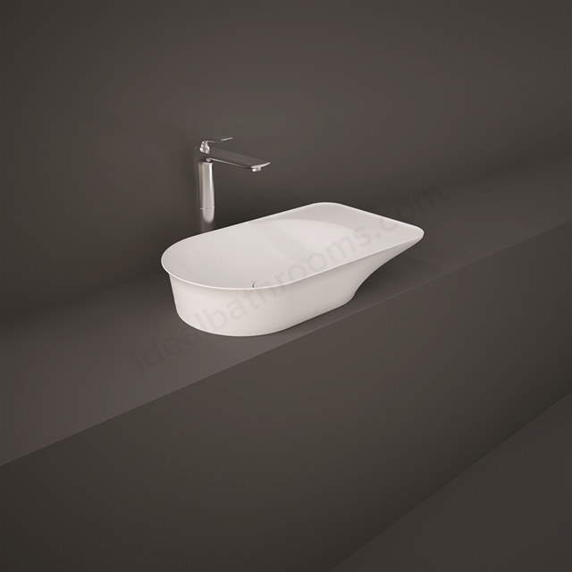 RAK Ceramics Valet 640mm x 360mm Countertop Oval Washbasin - Matt White