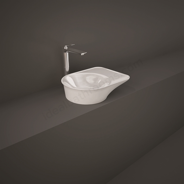 RAK Ceramics Valet 480mm x 360mm Countertop Round Basin - Matt White