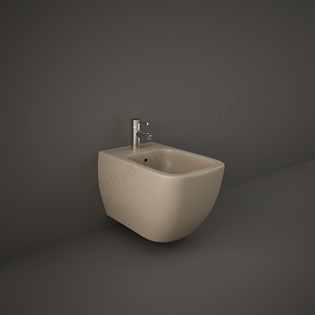 RAK Ceramics Feeling Wall Hung Bidet - Matt Cappuccino