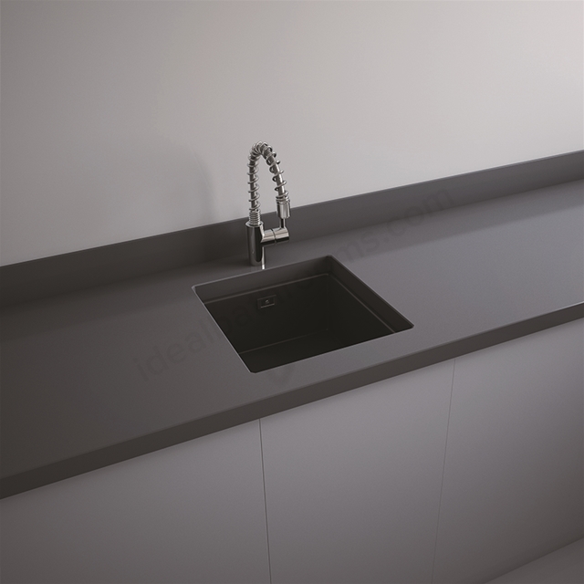 RAK Ceramics Silvia 450mm x 475mm 0 Tap Hole Drop in Kitchen Sink - Matt Black