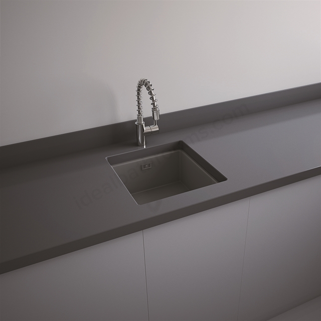 RAK Ceramics Silvia 450mm x 475mm 0 Tap Hole Drop in Kitchen Sink - Matt Grey