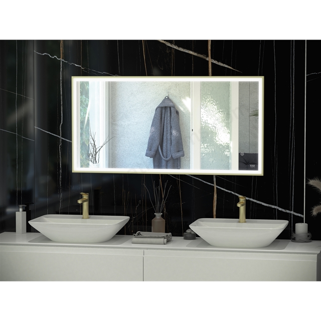 RAK Ceramics Art Square 600mm x 1000mm  Silver LED Mirror