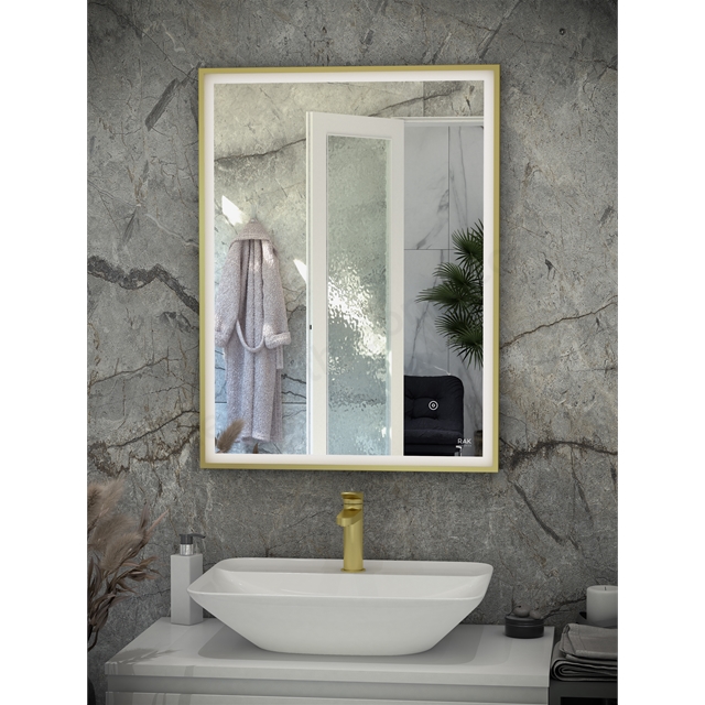 RAK Ceramics Art Sqaure 500mm x 700mm Silver LED Mirror