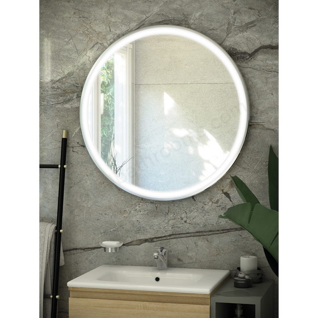 RAK Ceramics Art Round 800mm x 800mm LED Illuminated Mirror