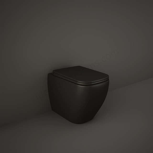 RAK Ceramics Feeling Rimless Back to Wall WC Pan - Matt Black