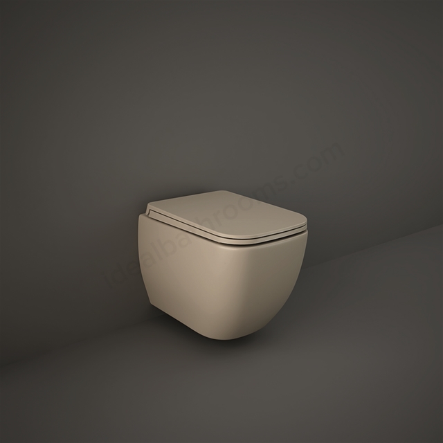 RAK Ceramics Feeling Rimless Wall Hung WC Pan - Matt Cappuccino
