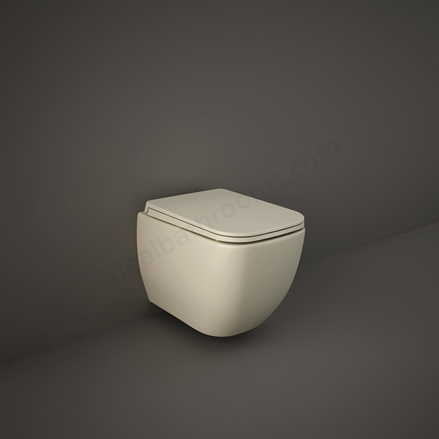 RAK Ceramics Feeling Rimless Wall Hung WC Pan - Matt Greige