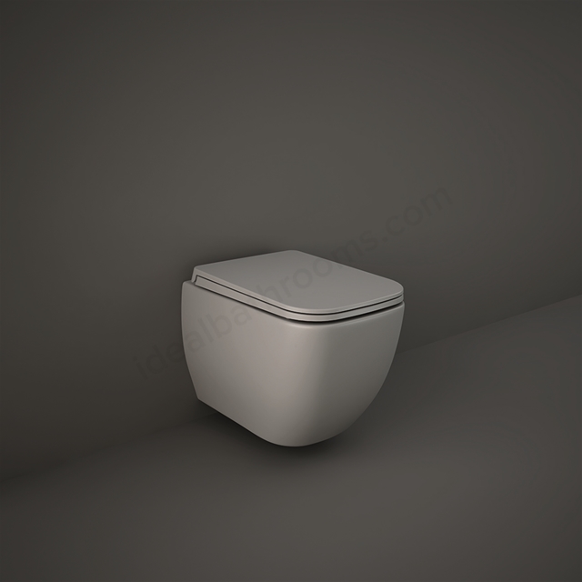 RAK Ceramics Feeling Rimless Wall Hung WC Pan - Matt Grey