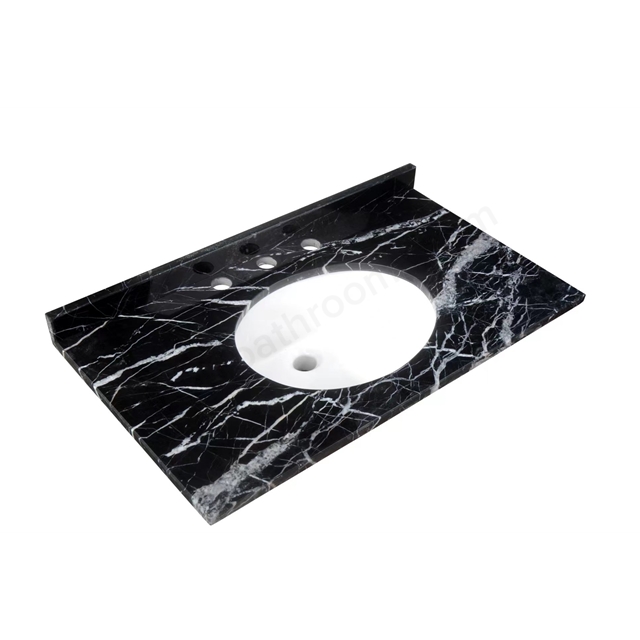 RAK Ceramics Washington 865mm x 505mm Marble Countertop w/ Basin - Black