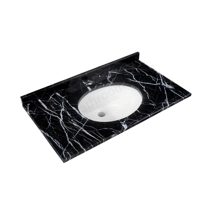 RAK Ceramics Washington 865mm x 505mm Marble Countertop w/ Basin - Black