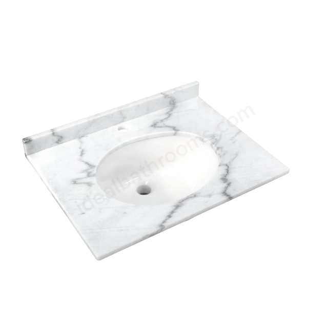 RAK Ceramics Washington 665mm x 505mm Marble Countertop w/ Basin - White