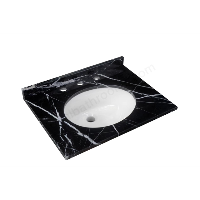 RAK Ceramics Washington 665mm x 505mm Marble Countertop w/ Basin - Black