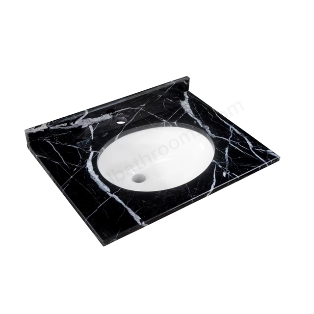 RAK Ceramics Washington 665mm x 505mm Marble Countertop w/ Basin - Black