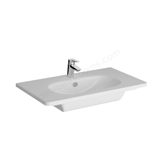 VitrA Zentrum 800mm x 465mm 1 Tap Hole Vanity Basin - White