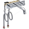 Geberit ONE Washbasin Tap; Wall-Mounted 165mm Spout Round Two Handle Basin Mixer - Chrome