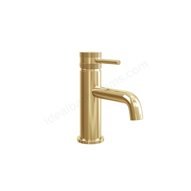 Scudo Core Collection Deck Mounted 1 Handle Basin Mixer - Brushed Brass
