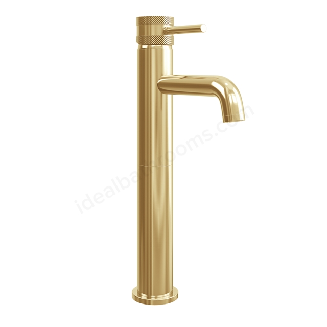 Scudo Core Collection Deck Mounted 1 Handle Basin Mixer - Brushed Brass