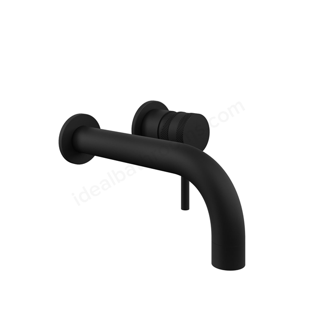 Scudo Core Collection Wall Mounted 1 Handle Basin Mixer - Matt Black