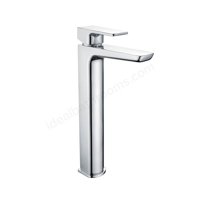 Scudo Muro Deck Mounted 1 Handle Basin Mixer - Chrome