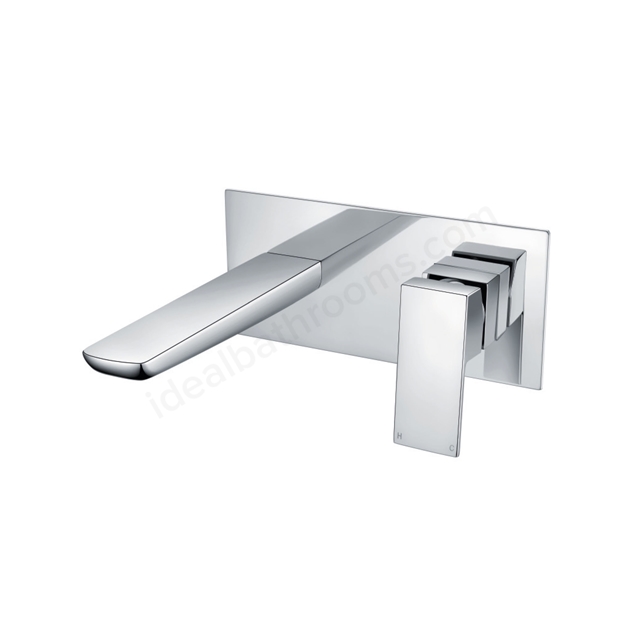 Scudo Muro Wall Mounted 1 Handle Basin Mixer - Chrome