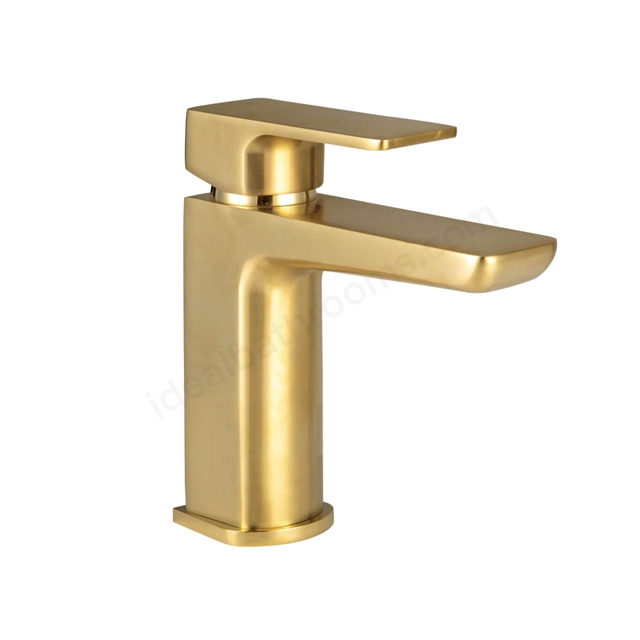 Scudo Muro  Deck Mounted 1 Handle Basin Mixer w/ Waste - Brushed Brass