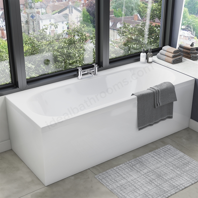 Scudo 1800mm x 480-550mm Water Proof Bath Panel - White