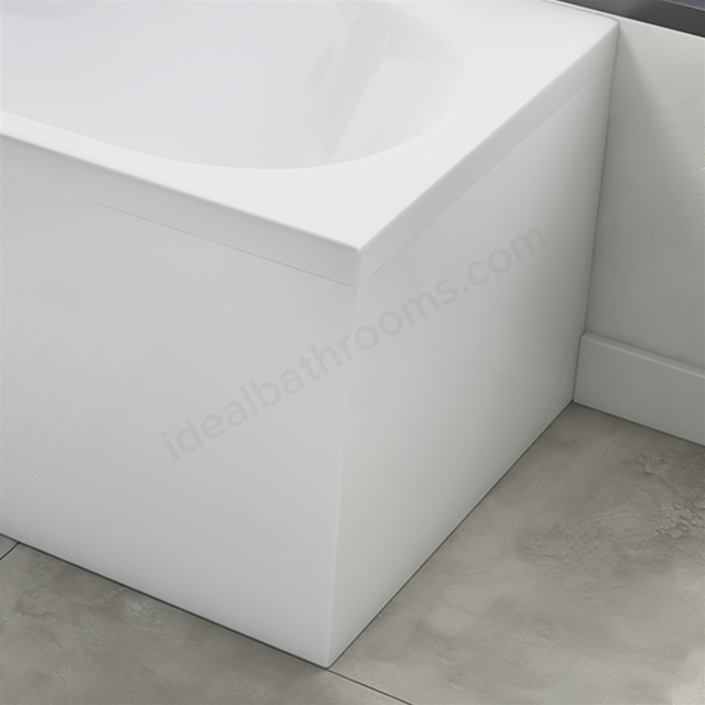 Scudo 800mm x 480-550mm Water Proof End Panel - White