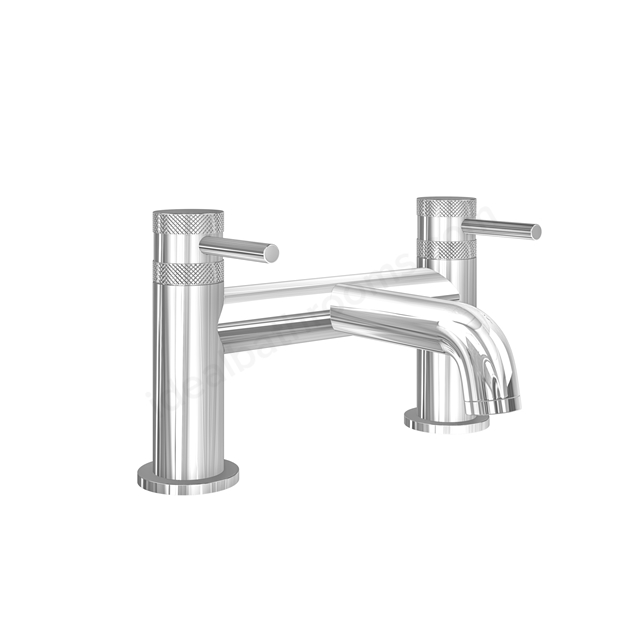 Scudo Core Collection 2 Tap Hole Deck Mounted Bath Filler - Chrome