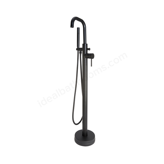 Scudo Core Collection 0 Tap Hole Freestanding Bath Tap - Matt Black