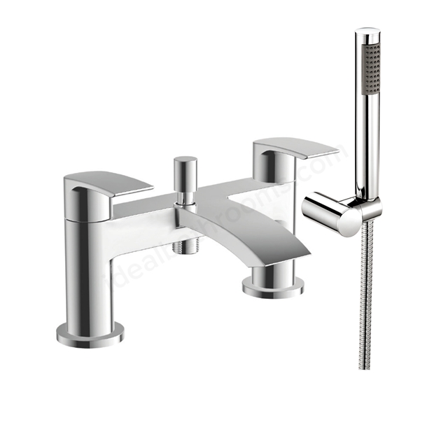 Scudo Belini 2 Tap Hole Deck Mounted Bath Shower Filler - Chrome