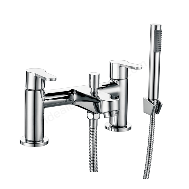 Scudo Favour 2 Tap Hole Deck Mounted Bath Shower Filler - Chrome