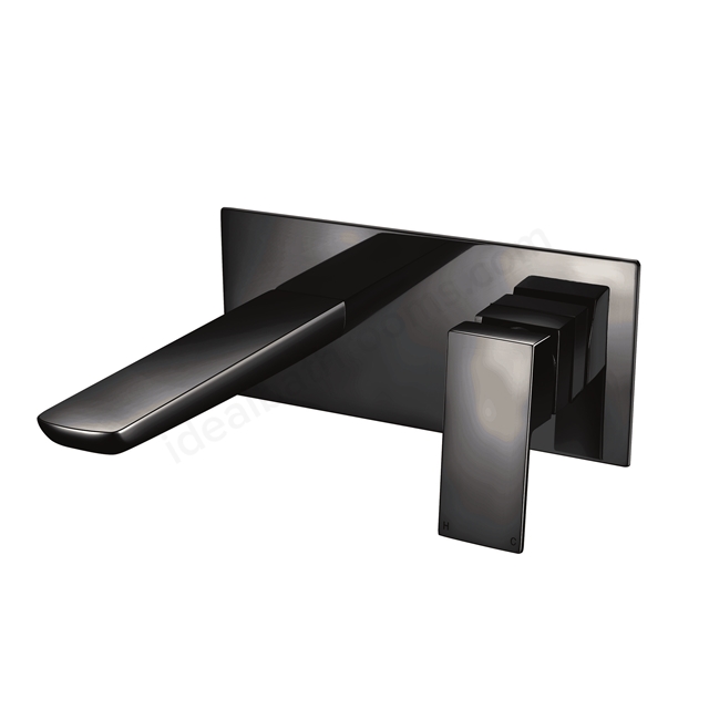 Scudo Muro 2 Tap Hole Wall Mounted Wall Mounted Bath Tap - Matt Black