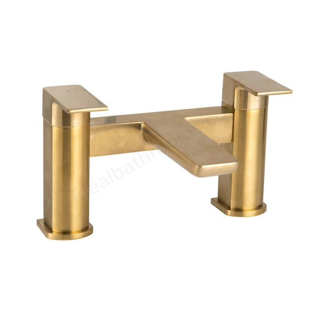 Scudo Muro 2 Tap Hole Brassware - Brushed Brass