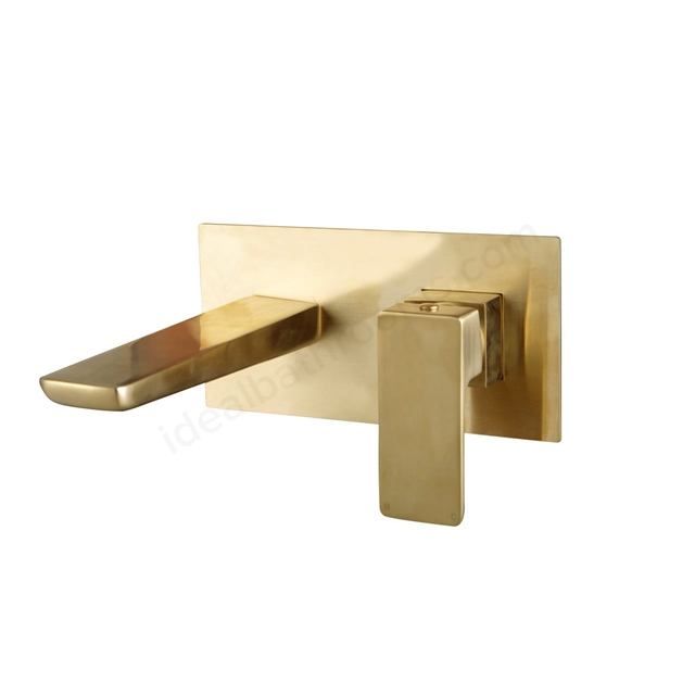 Scudo Muro 2 Tap Hole Brassware - Brushed Brass