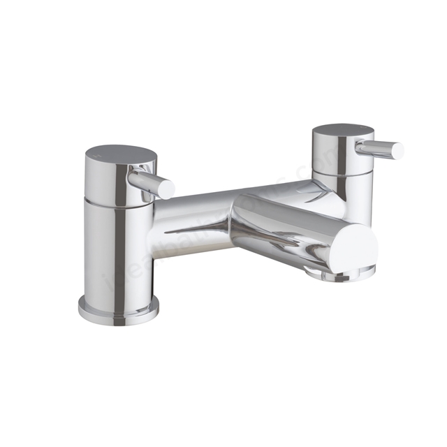 Scudo Premier 2 Tap Hole Deck Mounted Bath Filler - Chrome